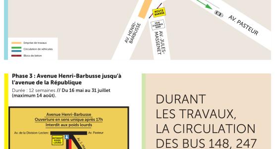 Phase 2 : Place de la Libération et avenue Henri-Barbusse