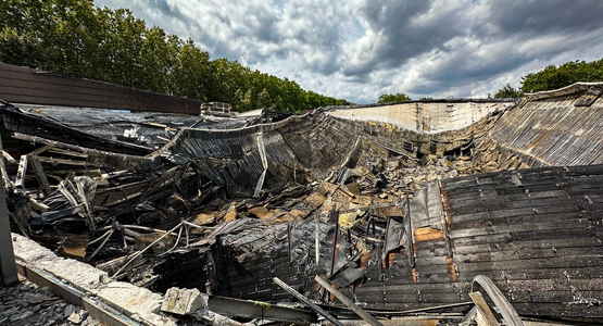Incendie du gymnase Macé-Le Mansois © Fabien Charlier