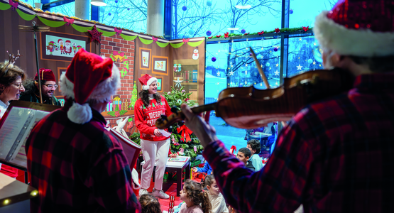 Marché de Noël, concert de violon © Vincent Coutin