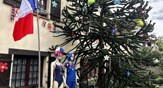 La maison de Nannie - drapeaux et arbre