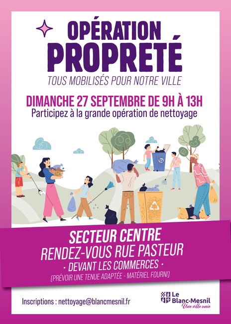 Affiche officielle, collecte des déchets du 27 septembre