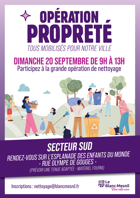 Affiche de l'opération de nettoyage